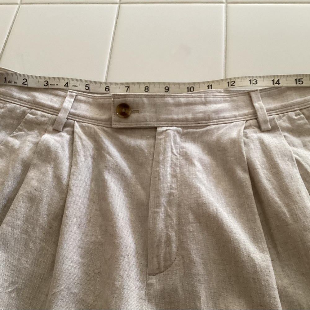Banana Republic Linen-Blend Wide-Leg Pleated Pants - Picture 7 of 14